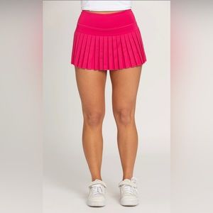 Gold Hinge Pleated Tennis Skirt